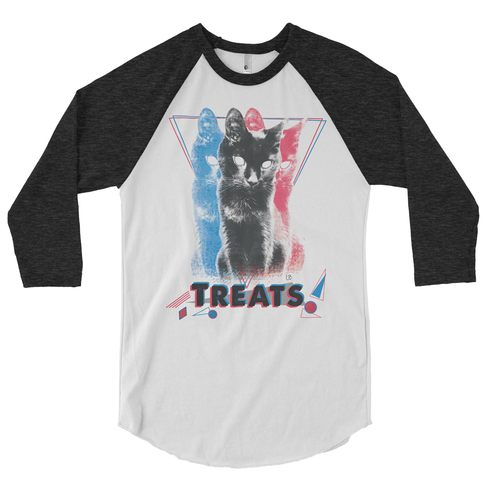 Treatmaster Cat Baseball Tee (Heather Black)