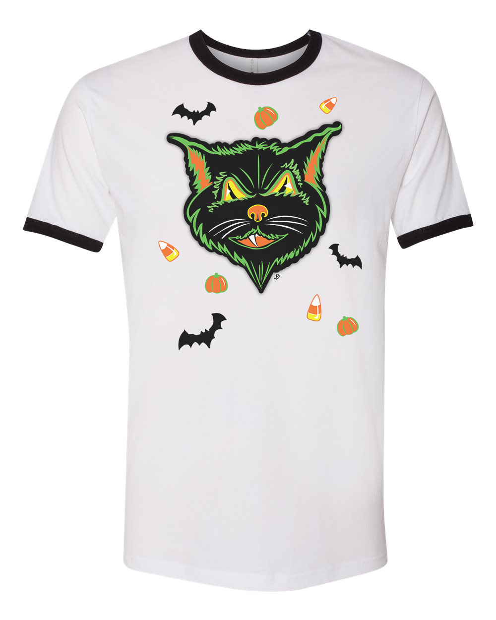 Halloween Candy Cat - Men's Ringer Tee