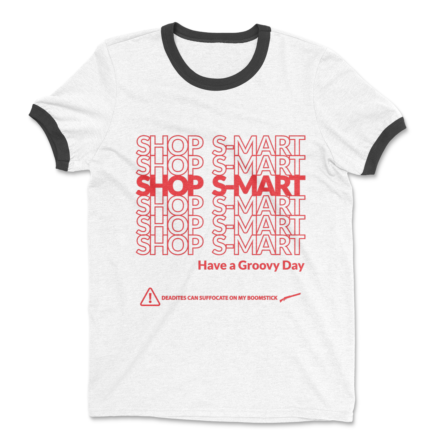 Shop S-Mart T-Shirt - White Ringer