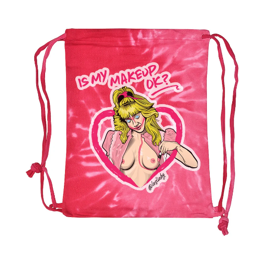 Is My Makeup Okay - Night of the Demons | Drawstring Bag (Pink)
