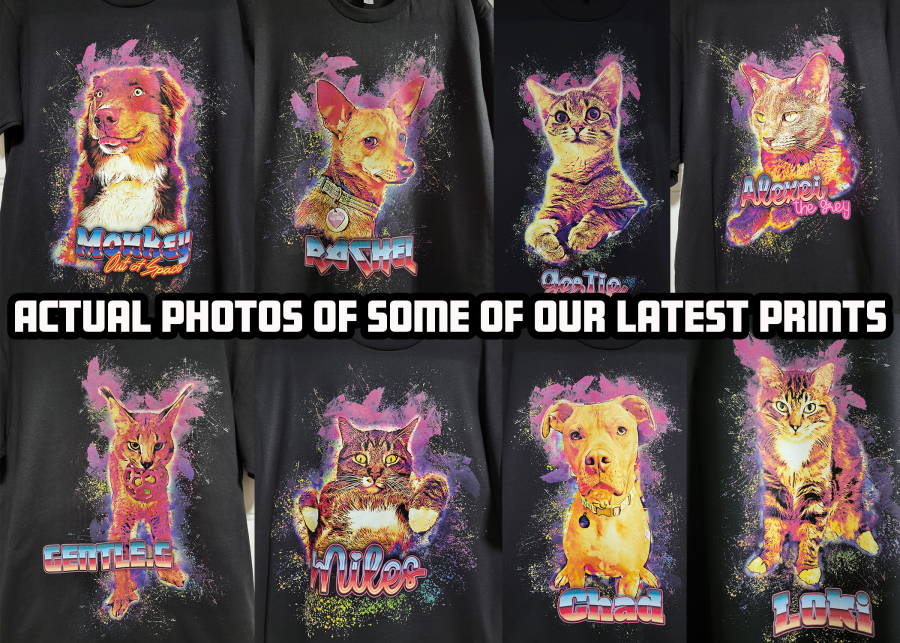 Space Cat/Dog Painting - CUSTOM PET PHOTO SHIRT | Unisex T-Shirt - Image 4