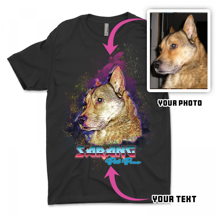 Space Cat/Dog Painting - CUSTOM PET PHOTO SHIRT | Unisex T-Shirt - Image 10