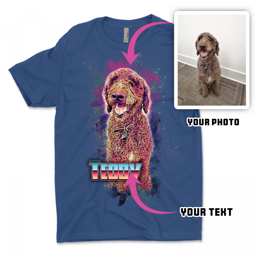 Space Cat/Dog Painting - CUSTOM PET PHOTO SHIRT | Unisex T-Shirt - Image 13