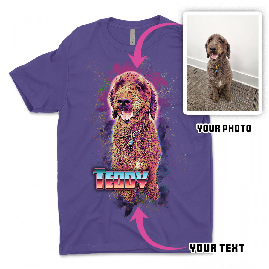Space Cat/Dog Painting - CUSTOM PET PHOTO SHIRT | Unisex T-Shirt - Image 14